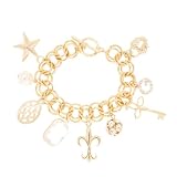 G by GUESS Charm Gold Chain Bracelet, GOLD