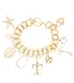 G by GUESS Charm Gold Chain Bracelet, GOLD