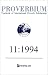 Book Proverbium: Yearbook of International Proverb Scholarship (No. 11, 1994)