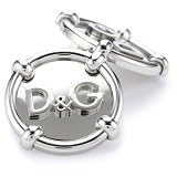 D&G Womens Flex Button Relief Logo Earring