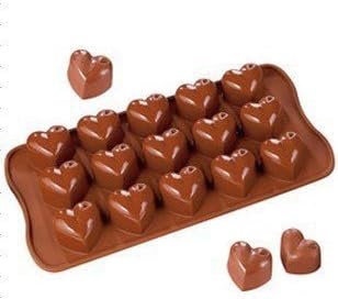 One Piece of Silicone 15 Hole Heart Shaped Chocolate Mold by PJcake