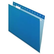 Pendaflex Blue 1/5-Tab Hanging Folder  25 Pack 4152 1/5 BLU