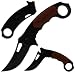 5.375 Inch Easy Open Knife W/ Black Handle And Wood Overlay