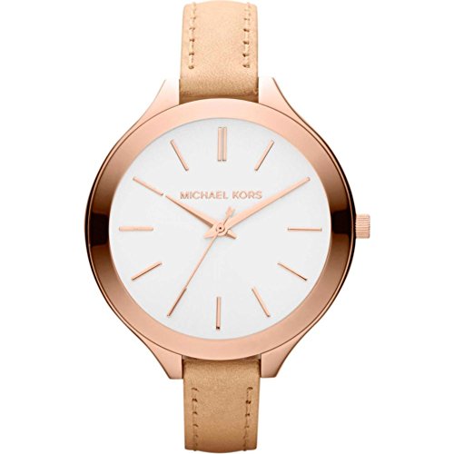 Michael Kors Watches Slim Leather Runway Watch