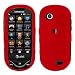 Samsung Sunburst A697 Cell Phone Rubber Feel Red Protective Case Faceplate Cover