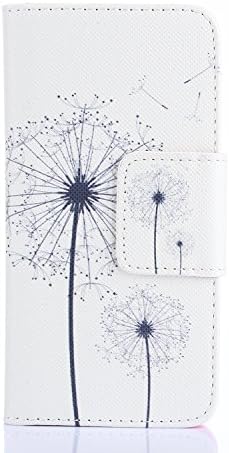 HTC Remix Case HTC M8 Mini Case HTC ONE Mini 2 Kickstand Case,Tribe-Tiger Stylish Beautiful Blowing White Dandelion Design Premium Pu Leather Magnet Flip Folio Wallet [Built-in Card Slots] Kickstand Case Cover for HTC One RemixNot Fit For HTC ONE M8