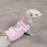 Biddie Buddies Rhinestone Heart Pink Ferret Tee Shirt Medium