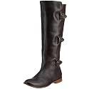 FRYE Women's Paige Buckles Boot,Dark Brown,10 M