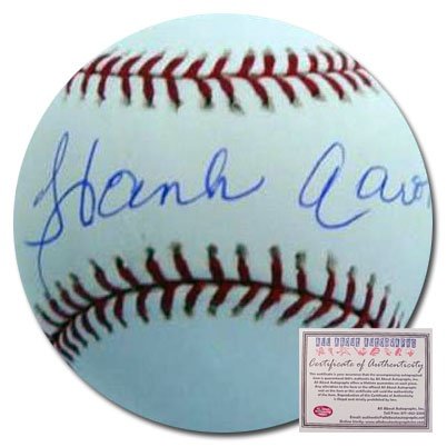 Hank Aaron Atlanta Braves Hand Signed Rawlings MLB Baseball