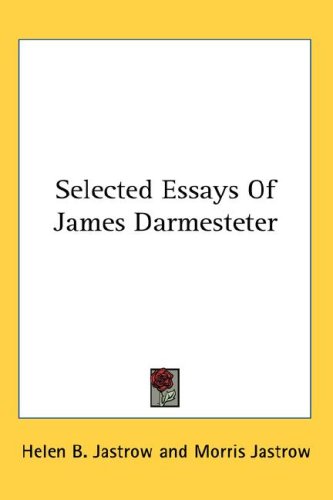 Selected Essays of James Darmesteter