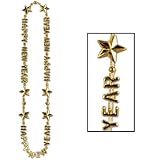 Happy New Year Beads-Of-Expression - Gold Party Supplies (Gold)