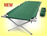 EARTH X-Tra BIG "MILITARY STYLE" COT (w/ FREE LED Flashlight), Bigger?. Taller? Wider? and w/ Heavy Duty Reinforced Tubing -- Ships FAST in 1-2 days