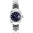 Rolex Ladys Style Heavy Band Stainless Steel Datejust Model 179160 Oyster Band Steel Smooth Bezel Bezel Blue Stick Dial from Rolex