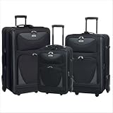Travelers Club 3 pc. Two Tone Luggage Set Black 41Y2h7ZbV4L. SL160 Travelers Club 3 pc. Two Tone Luggage Set Black