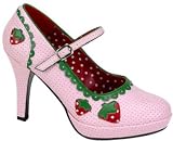 Ladies Strawberry Shortcake Costume Shoes (Sz: 10)