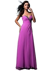 Sheath Chiffon Beaded Fitted Evening Dress/Prom Dress 