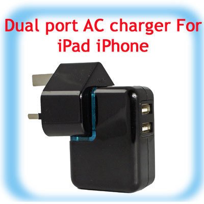 10W 5W Dual USB Power Adapter Charger UK Wall Plug for iPad iPad iPod Touch Android Smartphone etc