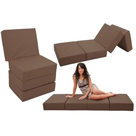 Gilda � Flexy 4 Fold Out Foam Z Chair & Sofa Bed in Stain Resistant Fabric G-F1-F08-2000, 2004-CHOCOLATE