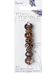 Art and Craft Supply: Darice Mix and Mingle Bronze Metal Lined Beads, Amethyst - Darice