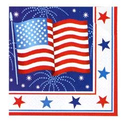 Waving Flag Napkins by Arkansas Flag and Banner