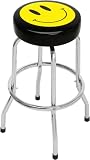 Smiley Face Single Foot Ring Barstool without Swivel