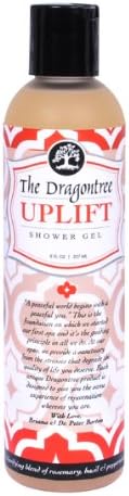 Natural Aromatherapy Body Wash - (Uplift) - A Clarifying Blend of Rosemary, Basil &amp; Peppermint - Contains Essential Oils to Keep Your Skin Moisturized and Healthy - A Shower Gel By The Dragontree
