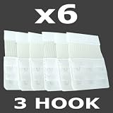 Bra Strap Extenders x6 - 3 HOOK - (6xWhite). Don't Throw Away That Tight BRA!