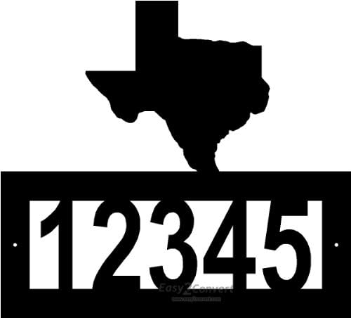 Custom Steel Texas address sign