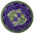 Achla BBC12 Blue Ceramic Birdbath Bowl and Stake