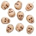 Czech Glass Small Ivory Color Skull Beads Pendants 12mm (x10)