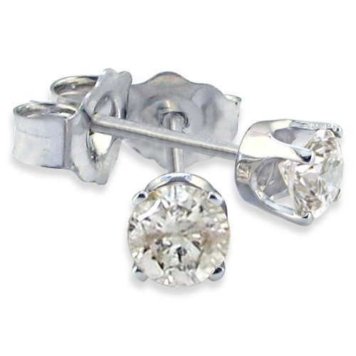 14K White Gold Round Diamond Stud Earrings (1/5ct tw. J/K I2-I3)