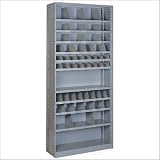 Lyon Workspace Products 6610(DD) Sliding Shelf Shelving - 56 Opening Unit Color: Dove Gray