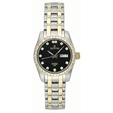 Sartego Ladies Watch with Crystal Black Dial Automatic Stainless and Gold Plated