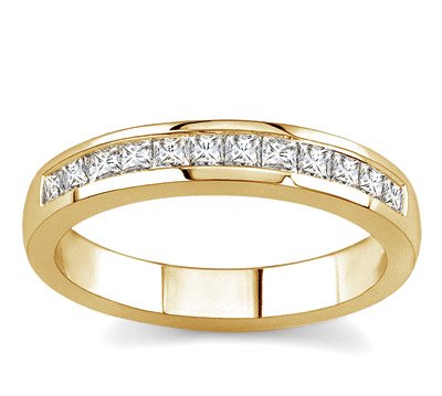18k Yellow Gold Princess-Cut Diamond Band (G/VS2, 1/2 ct. tw.)