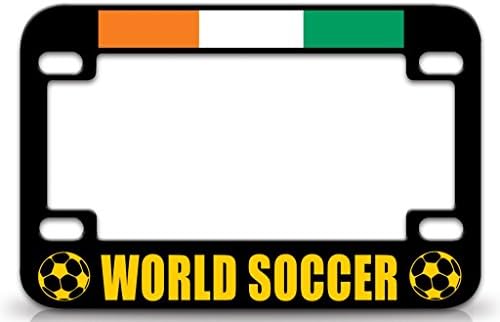 Côte D'ivoire World Soccer Country Nationality Metal MOTORCYCLE TAG FRAME Bl/Yl