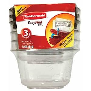 Rubbermaid 7J94 Easy Find Lid Food Small Value Pack Storage Containers
