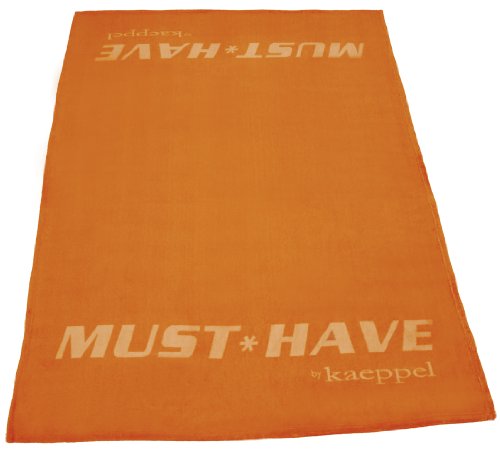 Kaeppel Must Have D-155558-07L2-DWMH Decke 150 x 200 cm Mikrofaser Flanell, orange