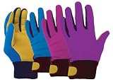 Traditions Leather and Nylon Garden Glove Purple Small