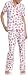 HUE Women's Notch Collar Pj Set,White,Medium