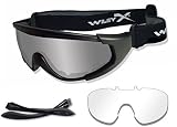 Wiley-X CQC Goggles w/ Interchangeable Lenses 491 (2 Lens Package) Model: Wiley-X CQC Goggles w/ Smoke/Clear 2-Lens Set Model 491