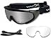 Wiley-X CQC Goggles w/ Interchangeable Lenses 491 (2 Lens Package) Model: Wiley-X CQC Goggles w/ Smoke/Clear 2-Lens Set Model 491