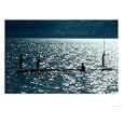 Children Fishing, Koror, Micronesia, Federated States Of, Photographic Poster Print by Michael Coyne, 40x30