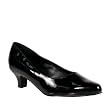 FAB 2 Inch Cute Kitten Heel Women's Classic Pump Shoes Black Patent
