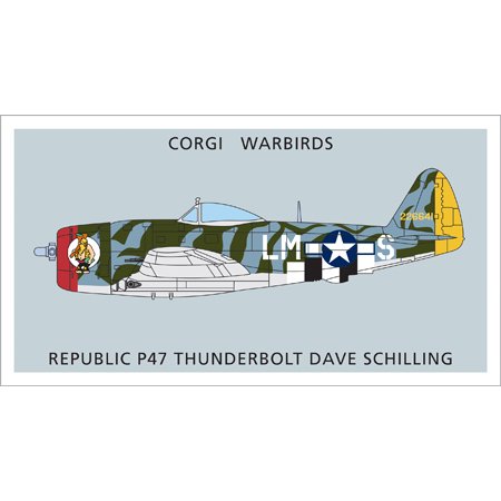 Childrens Toyshop  Toys : Corgi Warbirds Series 1 Boeing Republic P47D Thunderbolt - Col David Schilling