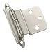 Amerock BP3417-G10 3/8-Inch Inset Face Mount Hinge, Satin Nickel, 2-Pack