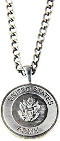 6030147 US United States Army Necklace Medallion Armed Services Army of One 1 Dogtag
