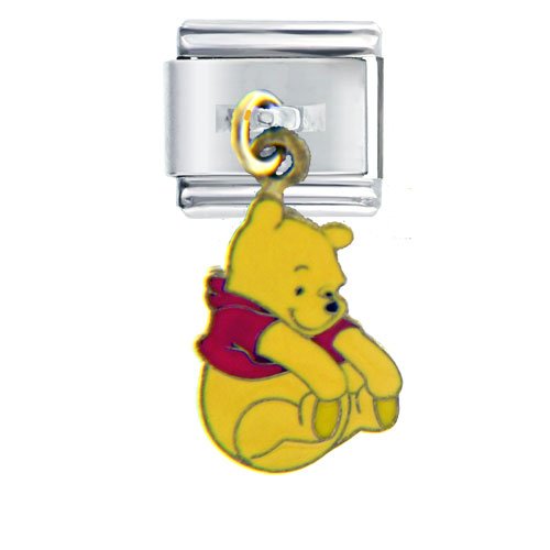 Animal Disney Winnie The Pooh Stretching Licensed Italian Charms Bracelet Link