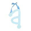 Blue Gingham Hanging Letter - A