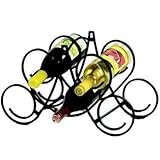 5-Bottle Bordeaux Wine Rack in Black