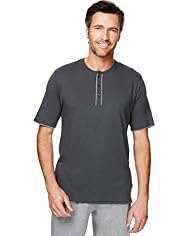 Autograph Henley Neck Piped Pyjama Top with Modal